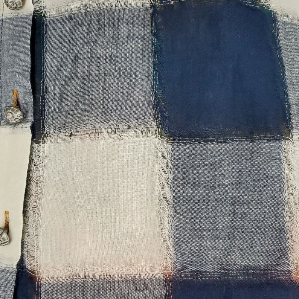 SOFT SURROUNDINGS Plaid Patchwork Button-Up Blous… - image 6